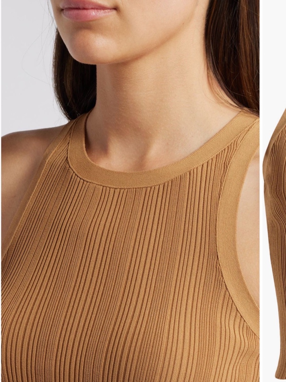Good American Ribbed Cropped Tank Top - Picture 3 of 4